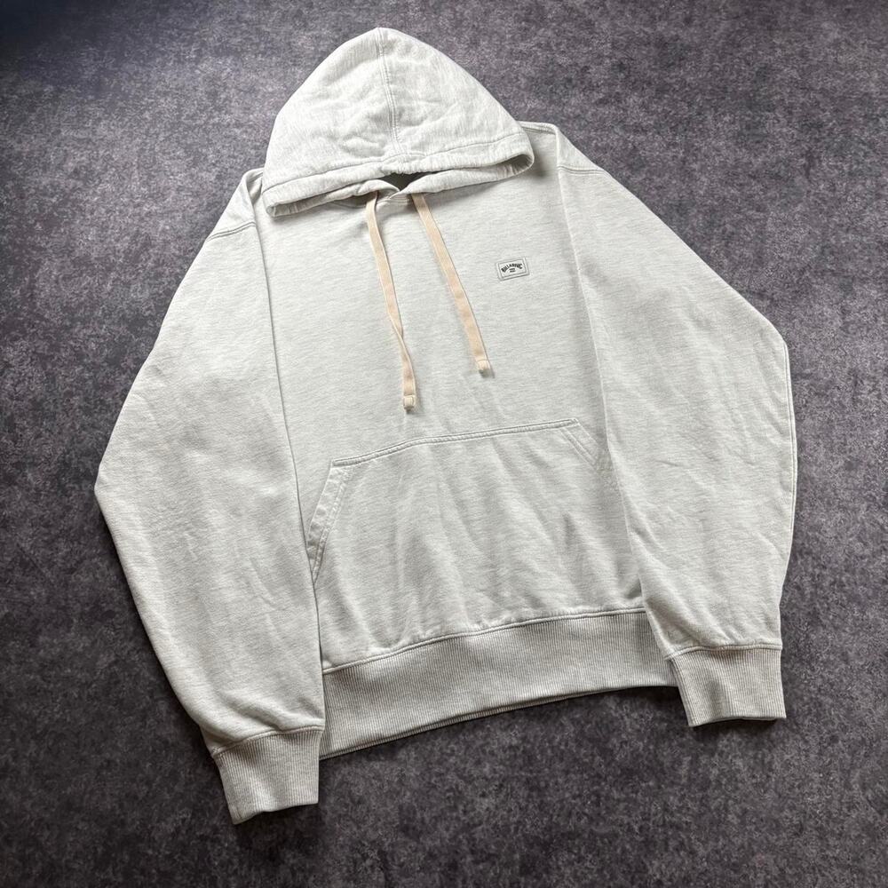 Billabong Men’s Small Gray Recycler Pullover Hoodie Surf Skate Logo Sweatshirt